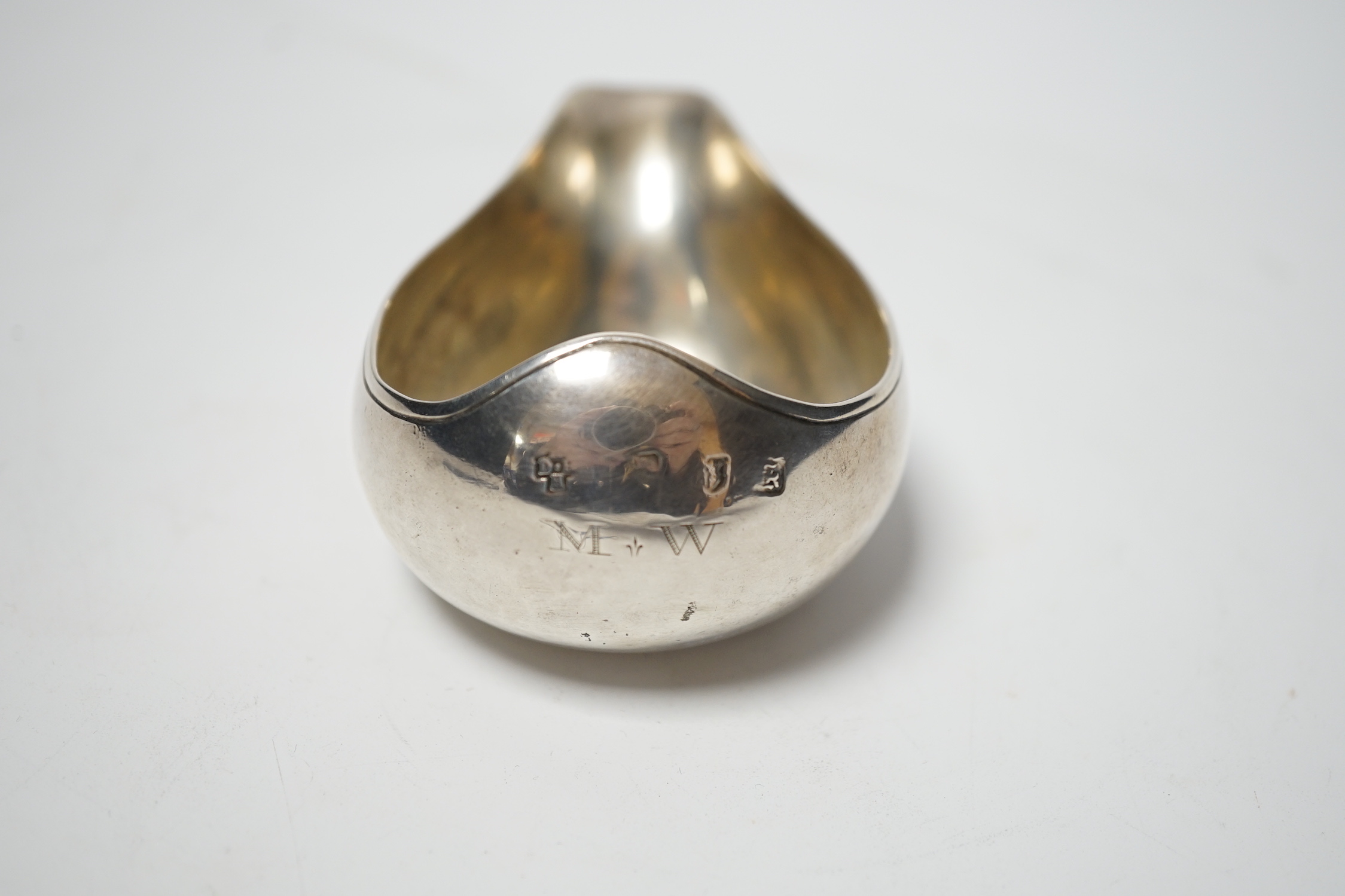 A George III silver pap boat, David & Robert Hennell, London, circa 1765, 9.7cm.